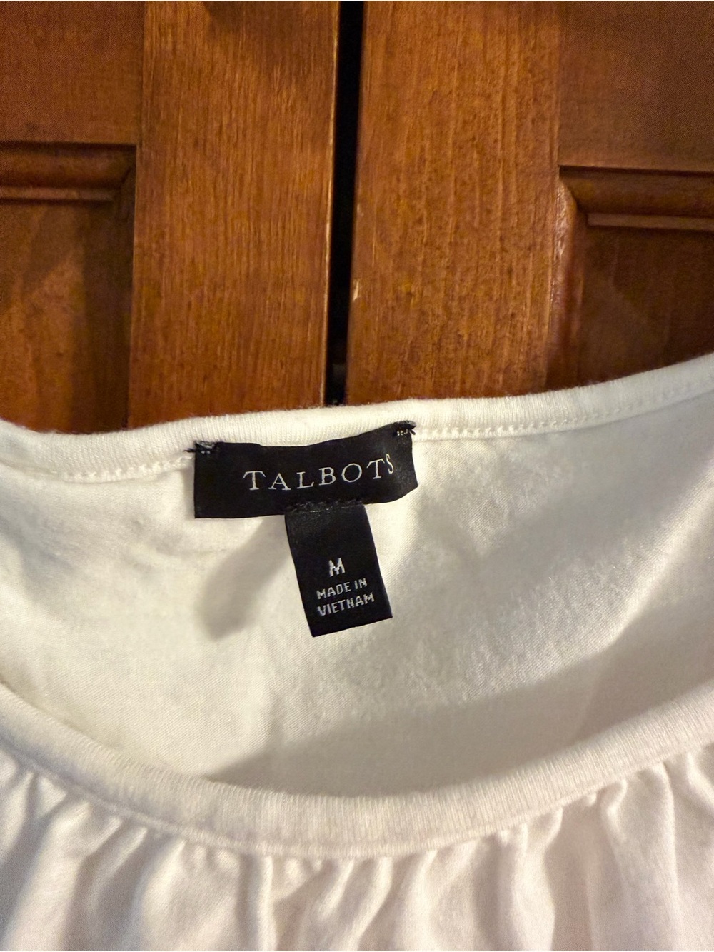 Talbots White Ruffle Scoop Neck Tank - Picture 2 of 3